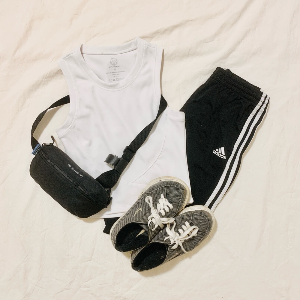 Adidas wide leg track pants